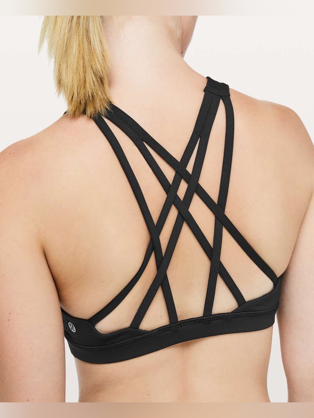 Lululemon free to be serene Black Strappy Sports Bra